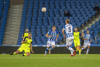 Azken lau jardunaldietan lau porrot jaso ditu Sansek, jeitsiera postuetara itzuliz. (Gorka Rubio/Foku)