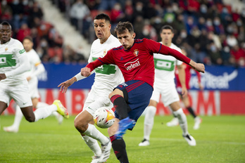 El Elche ha empatado en un córner. (Iñigo URIZ / FOKU)