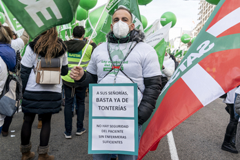 Presencia vasca en la movilización de Madrid. (A. PEREZ MECA | Europa Press)