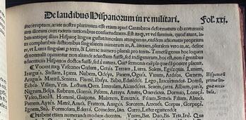 Página donde se recoge el pequeño diccionario.