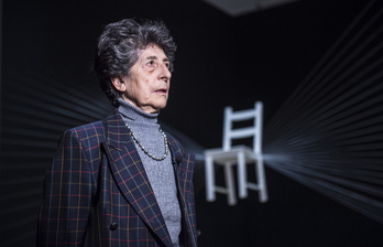 Esther Ferrer, en una exposición en el Guggenheim. (Marisol RAMIREZ | FOKU)