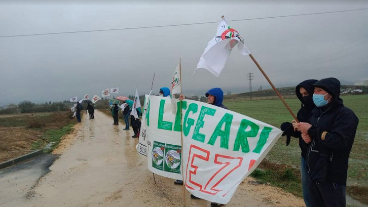 Agurainen egindako protesta. (ARABA BIZIRIK)