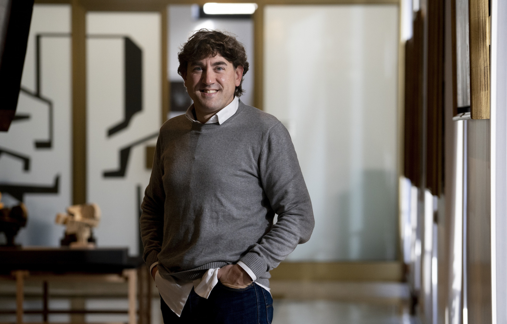 Eneko Andueza, esta semana en el Parlamento de Gasteiz. (Raúl BOGAJO | FOKU)