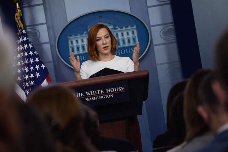 La portavoz de la Casa Blanca, Jen Psaki. (Nicholas KAMM/AFP)