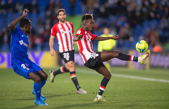 Nico Williams ha sido el más incisivo en el ataque rojiblanco. (LA OTRA FOTO)