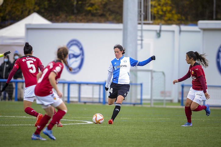 Miriam Diéguez, durante el partido contra el Valencia (Jaizki FONTANEDA / FOKU)
