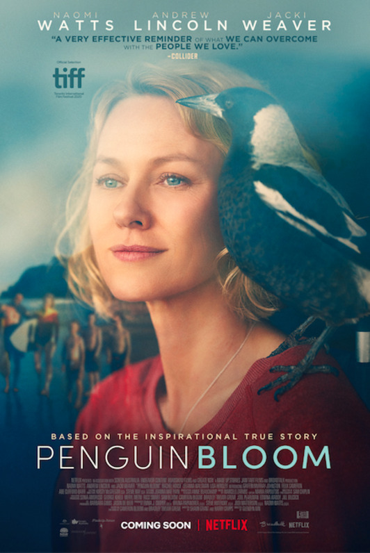 Cartel con Naomi Watts y el pájaro Penguin como pareja estelar. (NAIZ)
