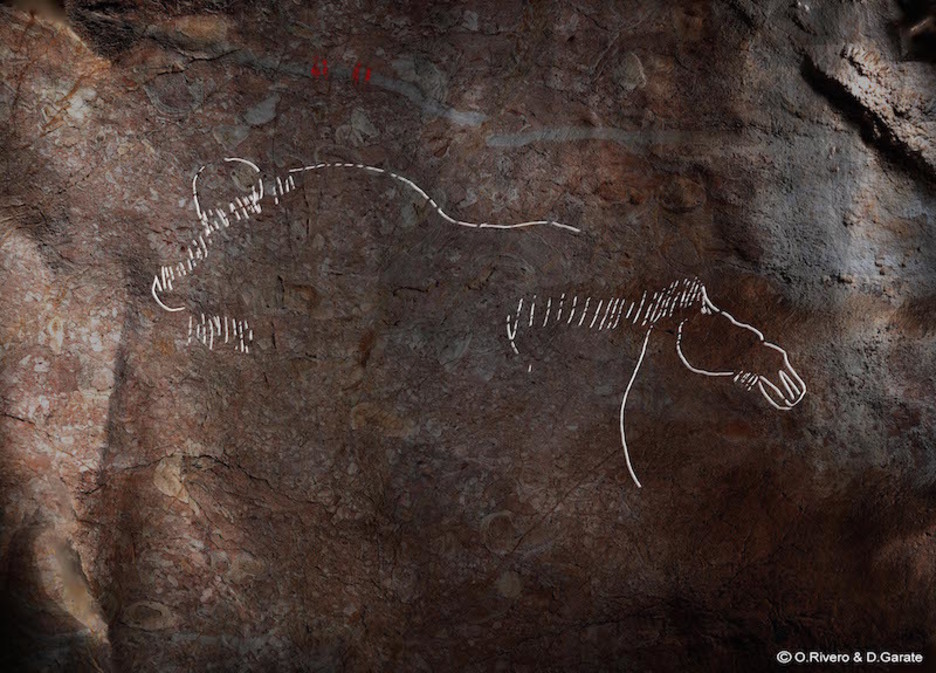 Un caballo y un uro aparecidos en la ‘Galería de las Vulvas’.