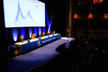 Jokin Aperribay ha destacado en el Victoria Eugenia el aumento de abonados con la reforma de Anoeta. (Jon URBE/FOKU)