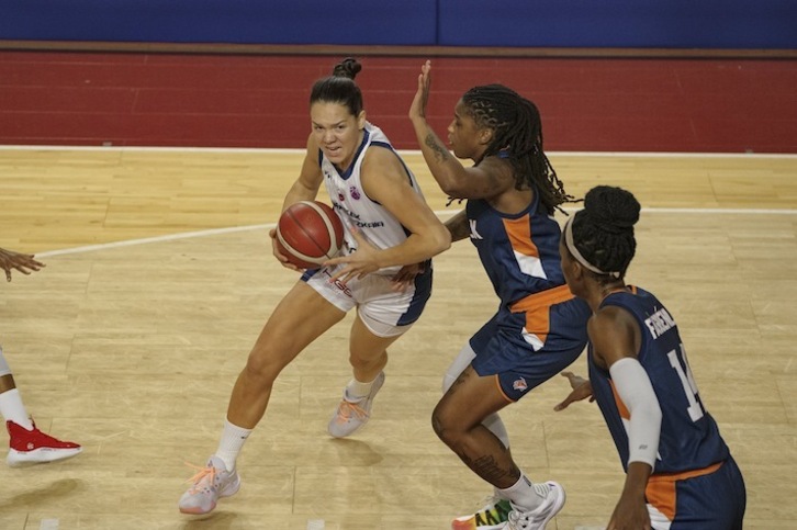 Melisa Brcaninovic se ha salido de la tabla con 34 puntos y 6 triples. (Aritz LOIOLA / FOKU)