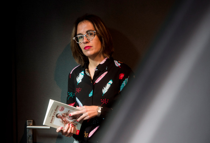Katixa Agirrek 2019an eman zuen argitara ‘Amek ez dute’ liburua. (Luis JAUREGIALTZO/FOKU)