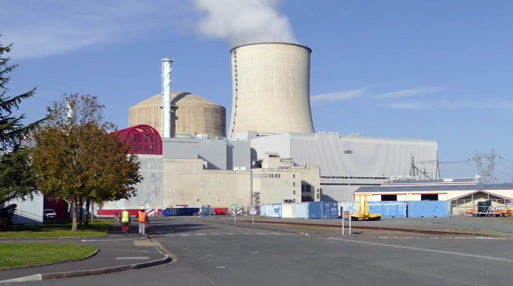 La planta nuclear de Civaux, ubicada en el norte de Nueva Aquitania. (EDF)