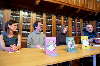 Patricia Urrutia, Peru Calabaza, Amancay Gaztañaga eta Oier Guillan. (Iñigo URIZ / FOKU)