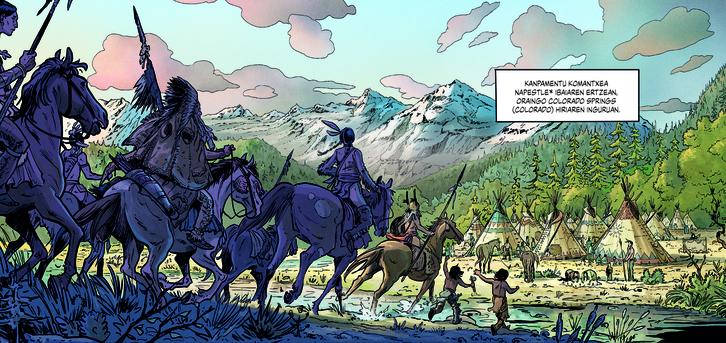 Viñeta del cómic 'Mugako dragoiak'. (Harriet Editoriala)