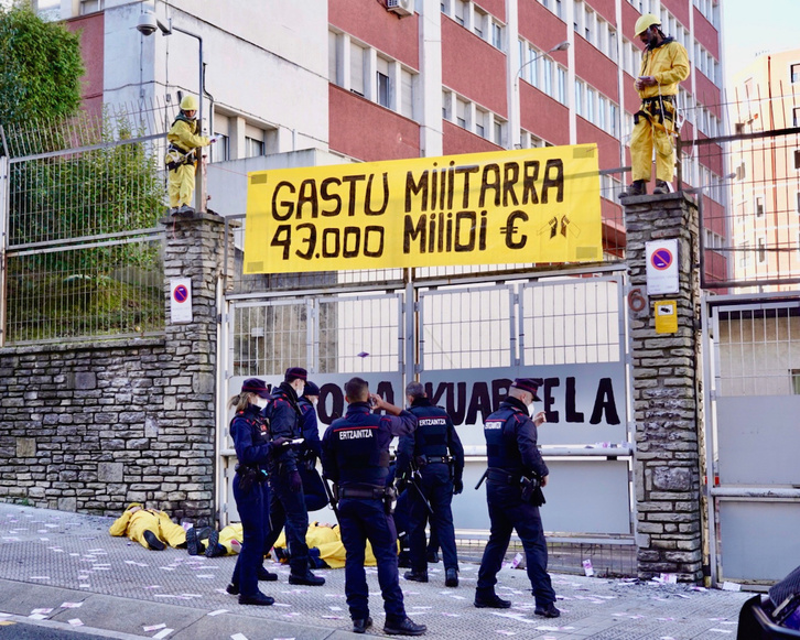 Un momento de la acción en el gobierno militar de Bilbo. (FOKU)