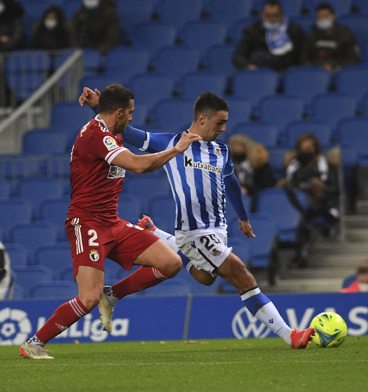 El Sanse ha enlazado cuatro derrotas en el Reale Arena, en las que sólo ha podido marcar un gol. (Jon URBE/FOKU)