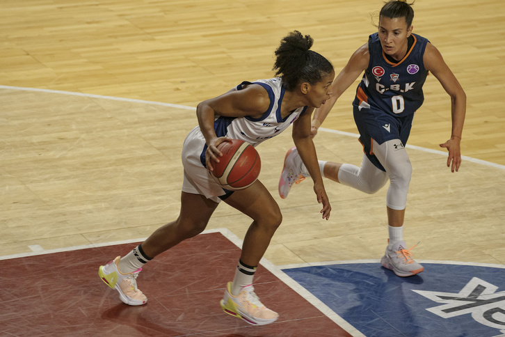 Roselis Silva Çukurova BK Mersin taldearen aurkako partidan. (Aritz LOIOLA/FOKU)