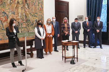 La presidenta del Parlamento, Bakartxo Tejeria, confía en la independienta de los miembros del TVCP. (Raúl BOGAJO/FOKU)