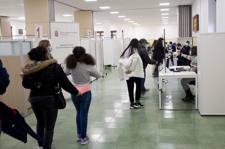 Vacunación en Iruñea. (Iñigo URIZ/FOKU)