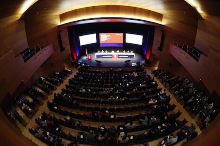 Imagen de la última Asamblea de Socios Compromisarios rojillos. (OSASUNA)