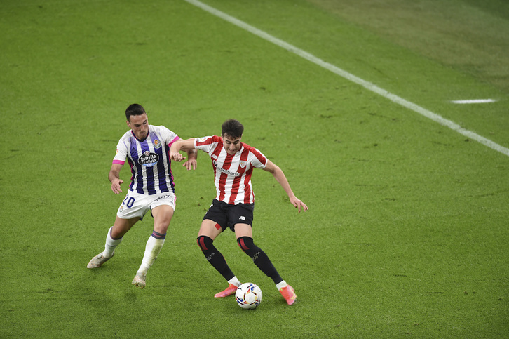 Jon Morcillo se estrenó como goleador en Primera ante el Valladolid. (Marisol RAMIREZ / FOKU)