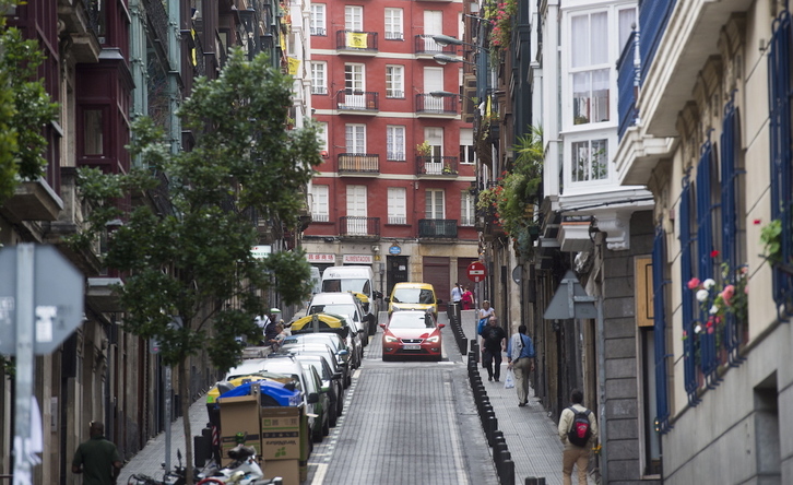 Calle Hernani, en el barrio bilbaino de San Francisco.