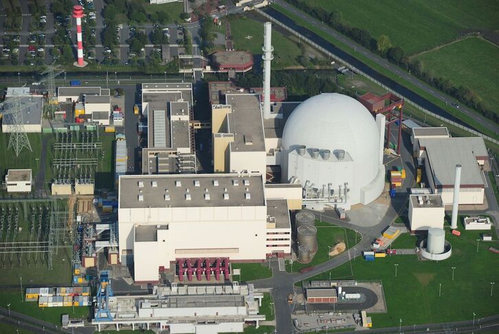 La central nuclear de Brokdorf, una de las tres que se cerrará este viernes.