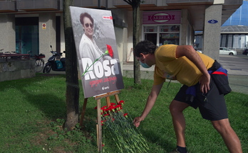 Acto de recuerdo a Rosa Zarra en Donostia, al cumplirse 25 años de su muerte.