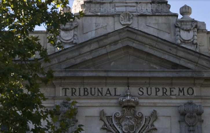 Detalle de la fachada del Tribunal Supremo, en Madrid. 