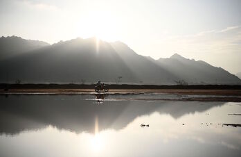 Un participante del Dakar 2022, durante la etapa de este domingo.