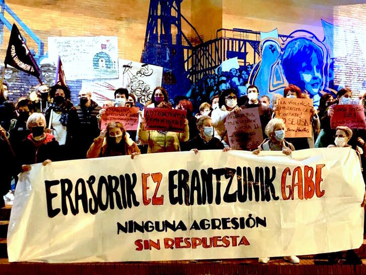 Una movilización de Argitan para denunciar una agresión sexual.