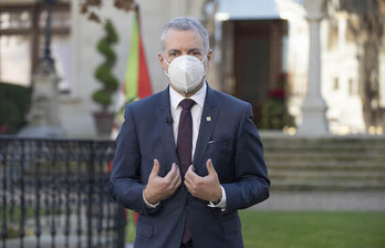 El lehendakari, Iñigo Urkullu, en su mensaje de fin de año.