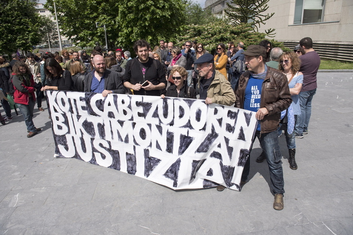 Foto de archivo de una concentración contra Kote Cabezudo frente al juzgado. 