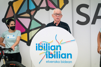 Joseba Azkarraga, en una comparecencia de Sare. 