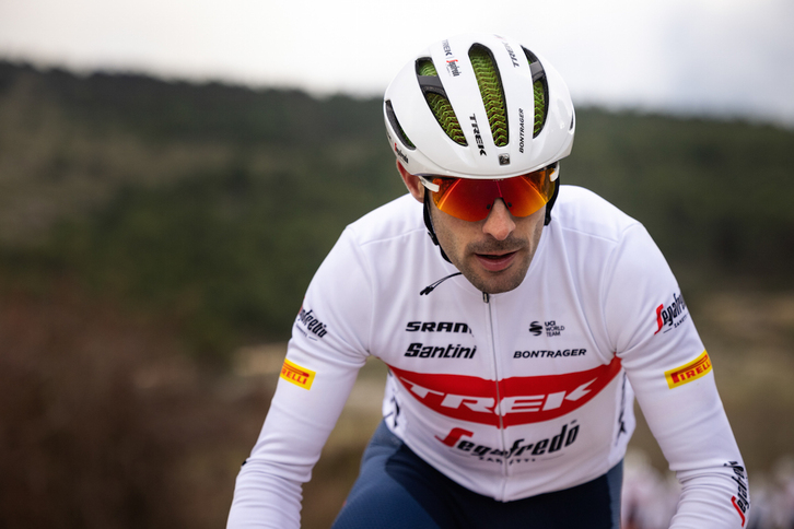 Jon Aberasturi, en un entrenamiento con los colores de su nuevo equipo.