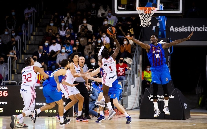 Sylvain Francisco ha forzado la prórroga en el Palau Blaugrana.