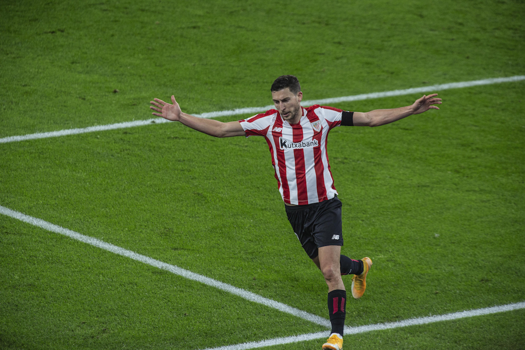De Marcos celebrando un gol en un partido de la temporada pasada.