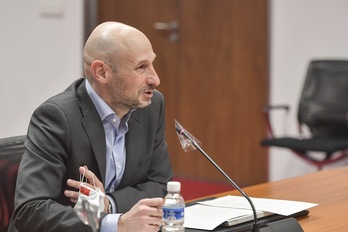 Iñaki Iriarte, en una intervención como portavoz de NA+ en una comisión parlamentaria.