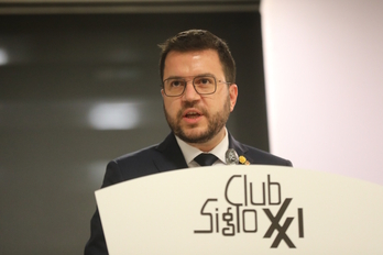 Pere Aragonès, protagoniza un coloquio organizado por el Club Siglo XXI en Madrid. 
