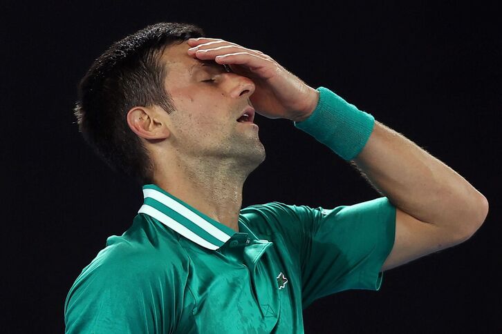 Novak Djokovic, durante el Abierto de Australia de 2021.