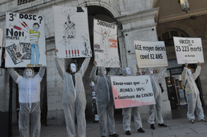 Manifestation contre le passe vaccinal à Bayonne