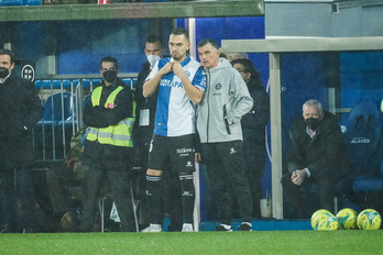 Mendilibar eta Escalante, Ligako partida batean.