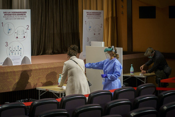 Pruebas de antígenos durante las navidades en Donostia.