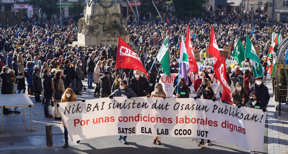 Imagen de la manifestación de Gasteiz.