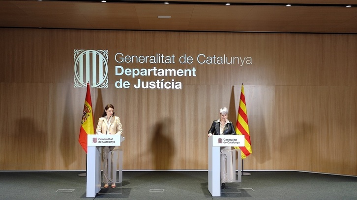 La ministra española de Justicia, Pilar Llop, y la consellera de Justicia, Lourdes Ciuró. 