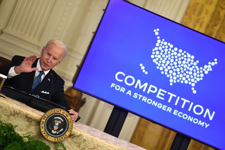 Joe Biden, presidente de EEUU, en una intervención este lunes.