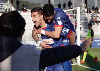 Guruzeta celebra un tempranero gol que a la postre ha resultado decisivo.