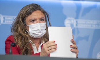 La consejera Sagardui, al informar de la solicitud de prórrroga. 