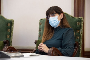 Maite Esporrín, durante el pleno de este jueves. 