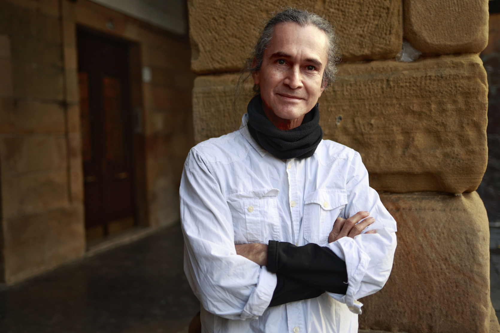 El abogado y defensor de derechos humanos Leonardo Jaimes durante su reciente visita a Euskara Herria.